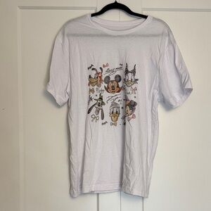 Disney White T-Shirt with Classic Characters (Halloween Edition)